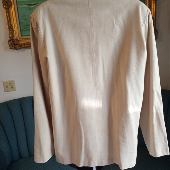 Baxter & Wells Linen Tan Size Small Fits Like Medium GUC Blazer-Item #230 - Picture 2 of 3